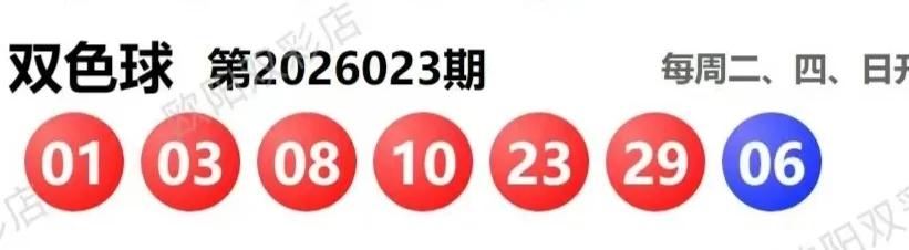 历史同期走势图双色球023期开奖数据，留意有号开出