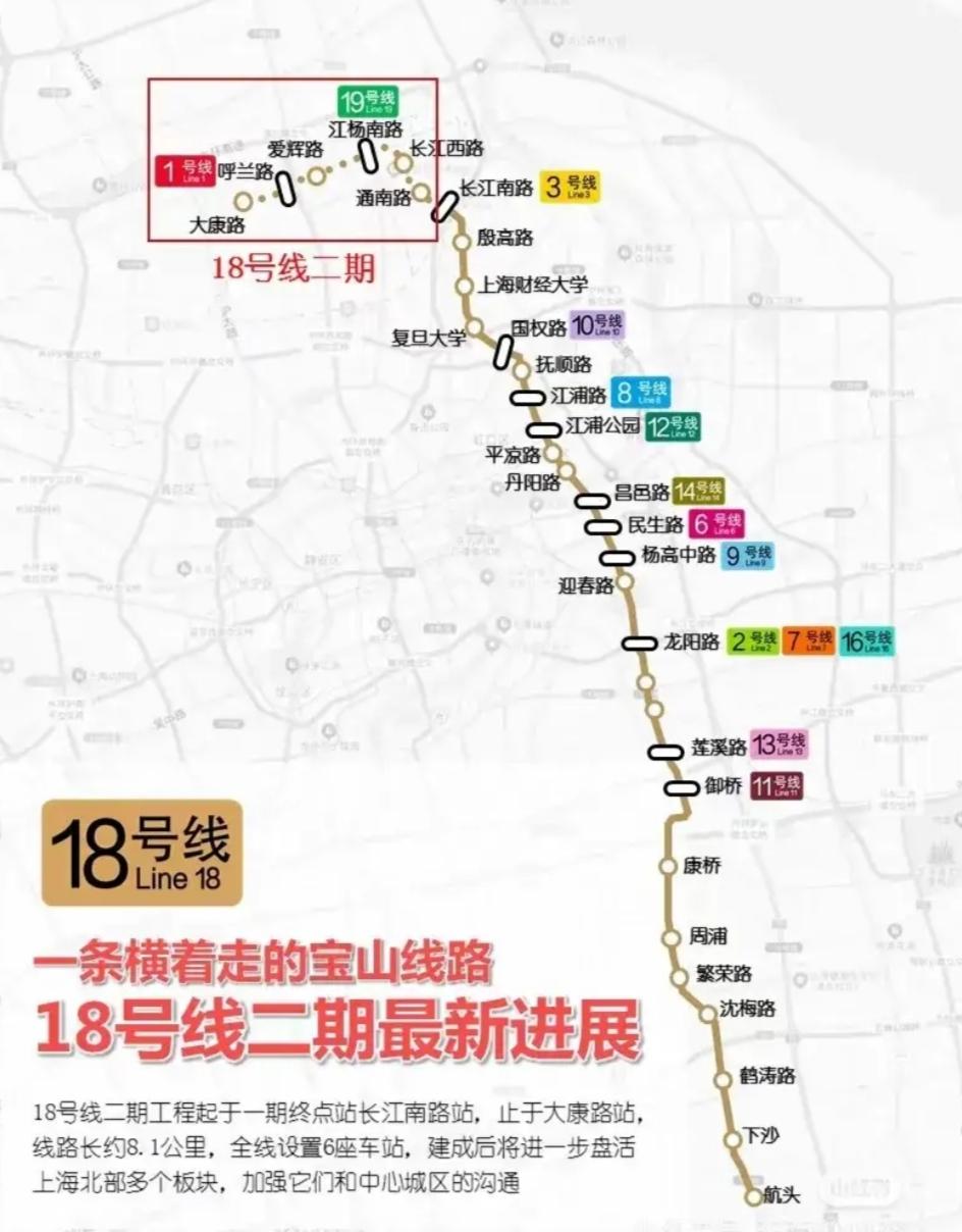 上海地铁18号线二期和2号线西延段即将开通，将为宝山区和徐泾地区居民带来便利，但