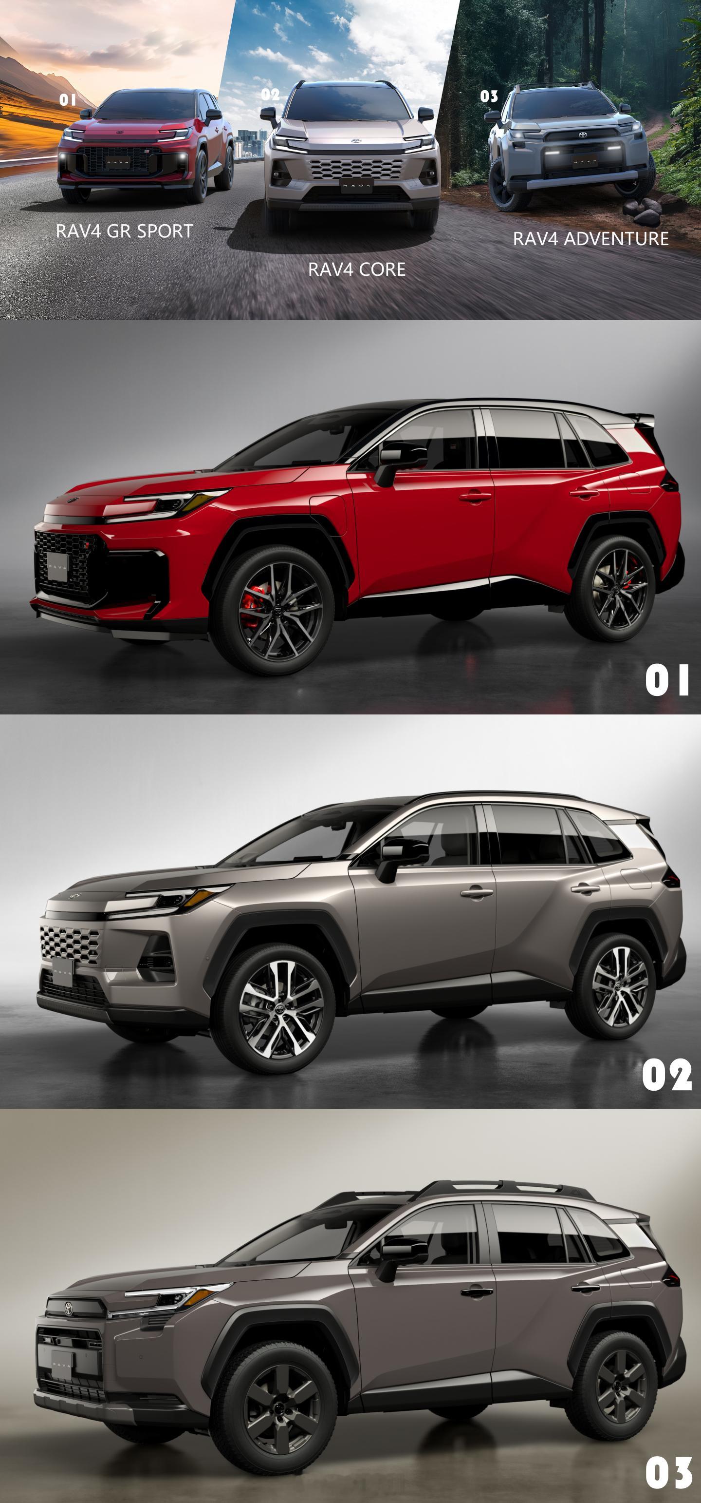 全新一代丰田RAV4发布全新一代丰田RAV4发布，包括三个版本：RAV4CO