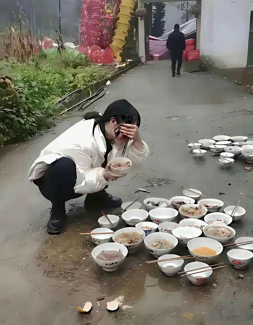 地上吃席，这是哪里的风俗