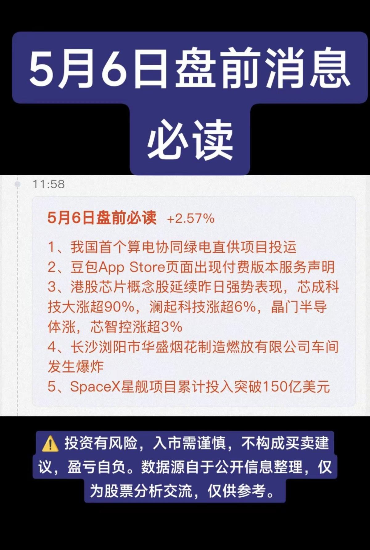 5.6周三盘前财经热点信息汇总！1.算电协同2.豆包（付费版）3