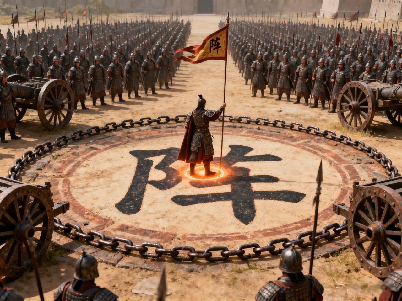 在演义中天门阵被神化为妖法，但剥开玄学外衣，它本质上是一套极高明的复合几何防御阵