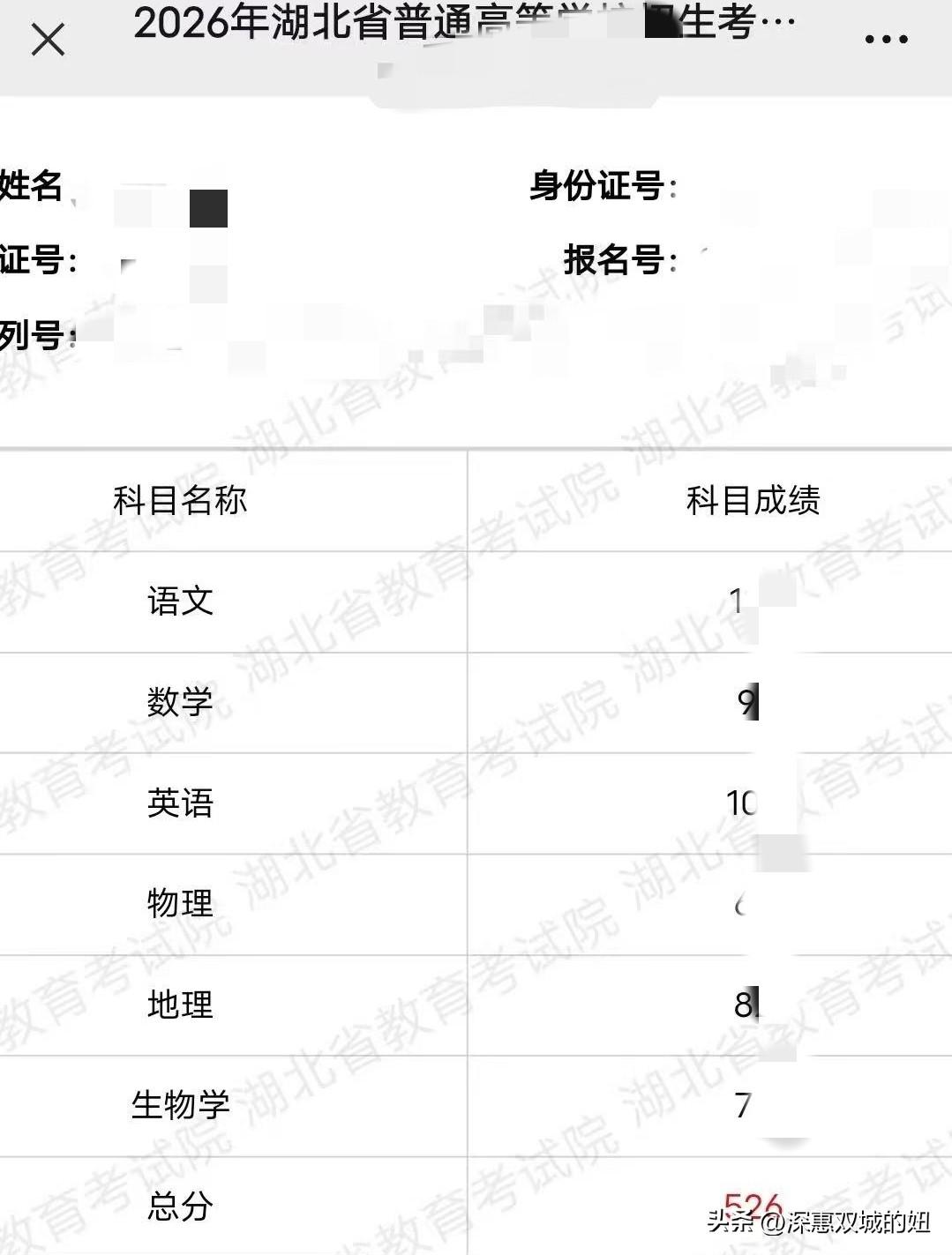 考了500多分，又要摆酒。接到湖北老家亲戚的电话，说什么他儿子高考成绩出来了，