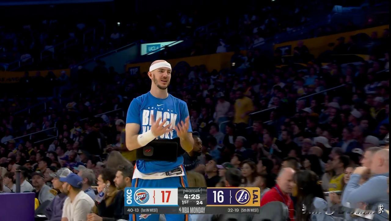 雷霆大将卡鲁索真是邪乎了，他每当面对旧主湖人时就会发威！在今天雷霆客场挑战湖人的