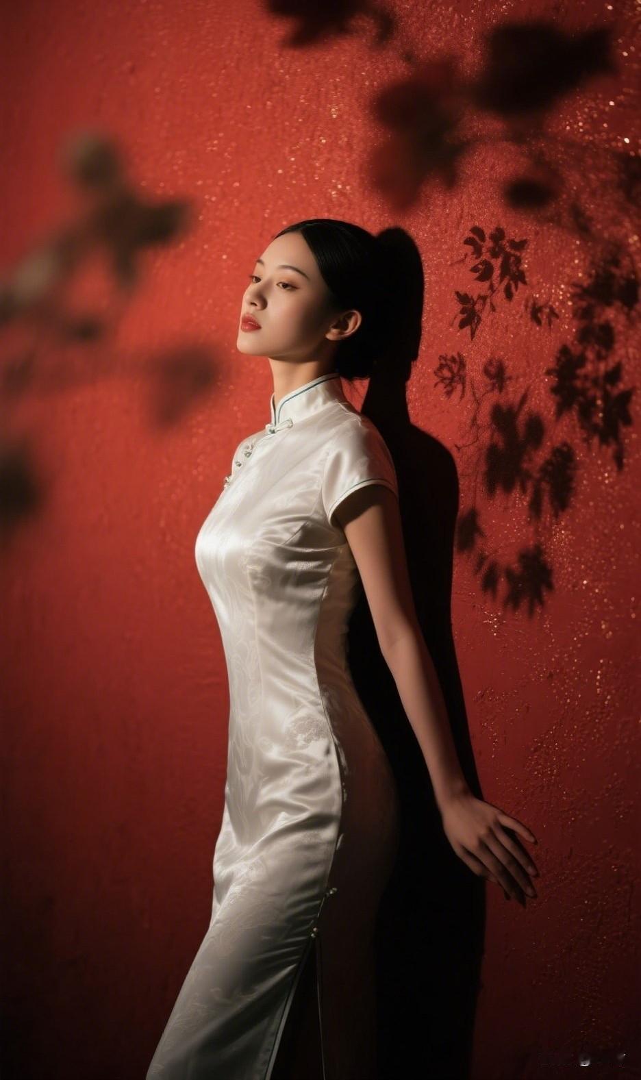 夜是朦胧诗在红墙与花影的呼吸间白旗袍成了一道雾旗袍与汉服之美,你更喜欢哪个