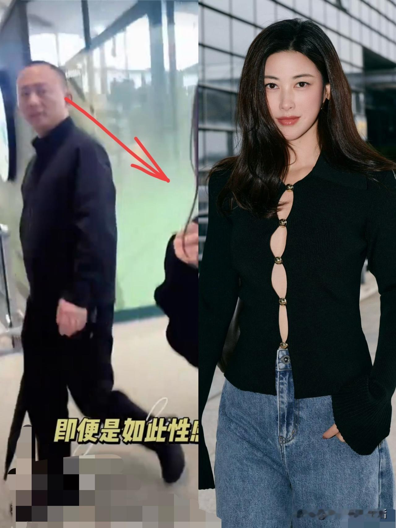 41岁朱珠果然越来越大胆了！瞧，直接以一身镂空针织衫亮相机场，引旁边男士侧目？