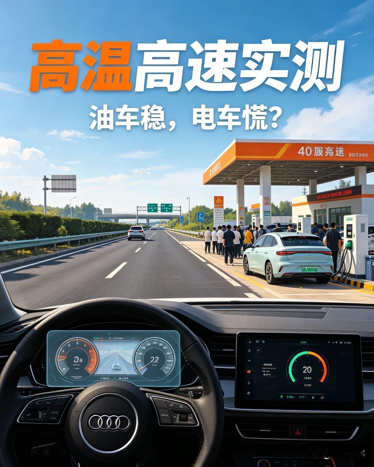 40℃高温跑高速，油车电车差距太明显！车主直呼不敢信今夏全国多地开启持续高温