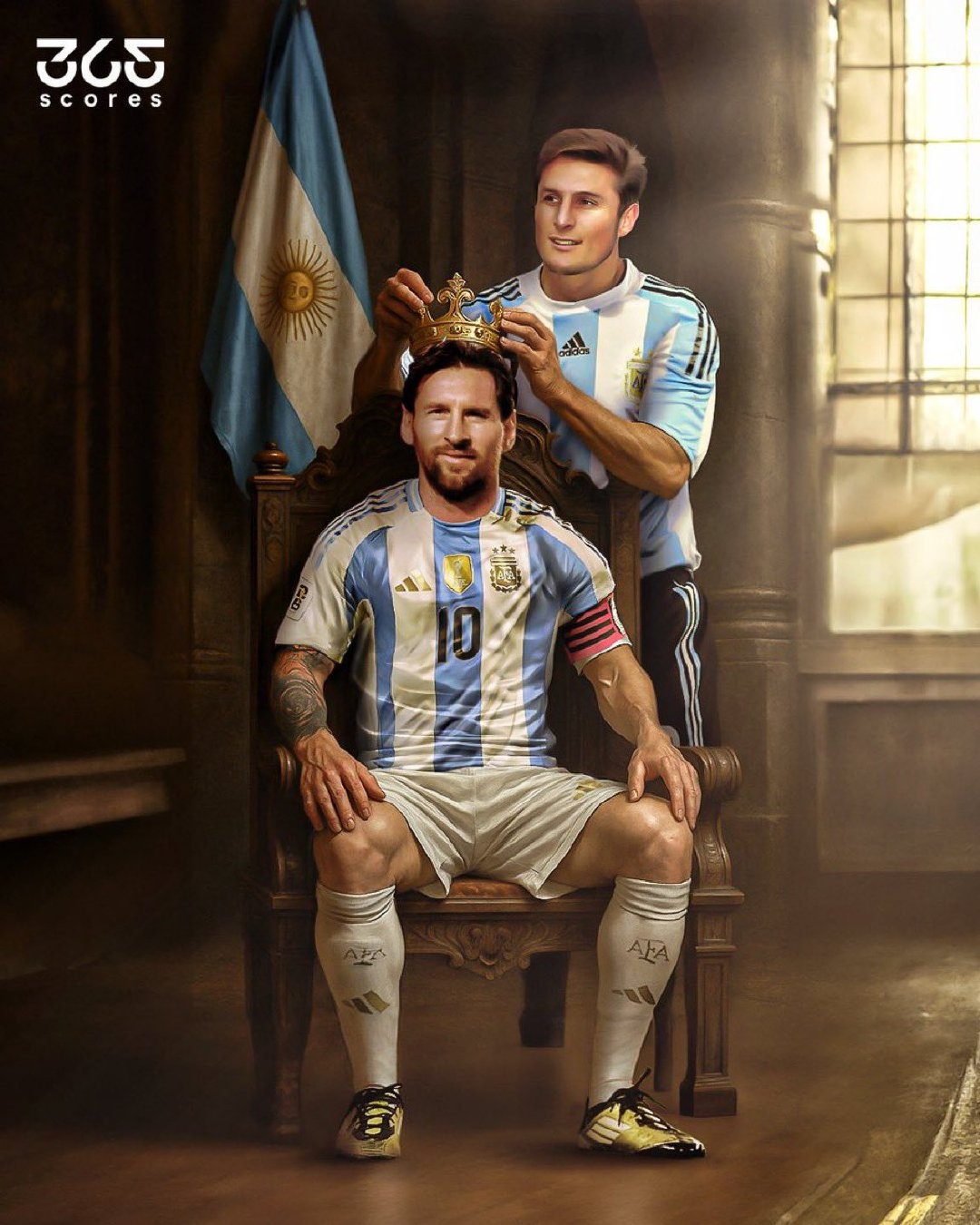 萨内蒂做客VivaelFutbol节目，谈到了马拉多纳和梅西相关话题。💬关