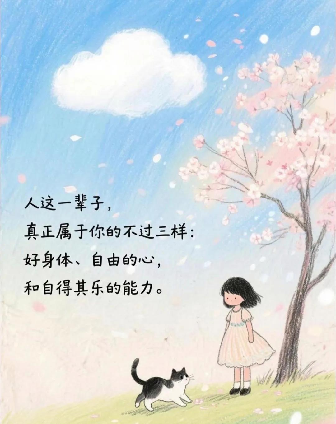 人这辈子得有一个好的心态，一些乌七八糟的事和人，不要在意那么多，就每天想着:我很