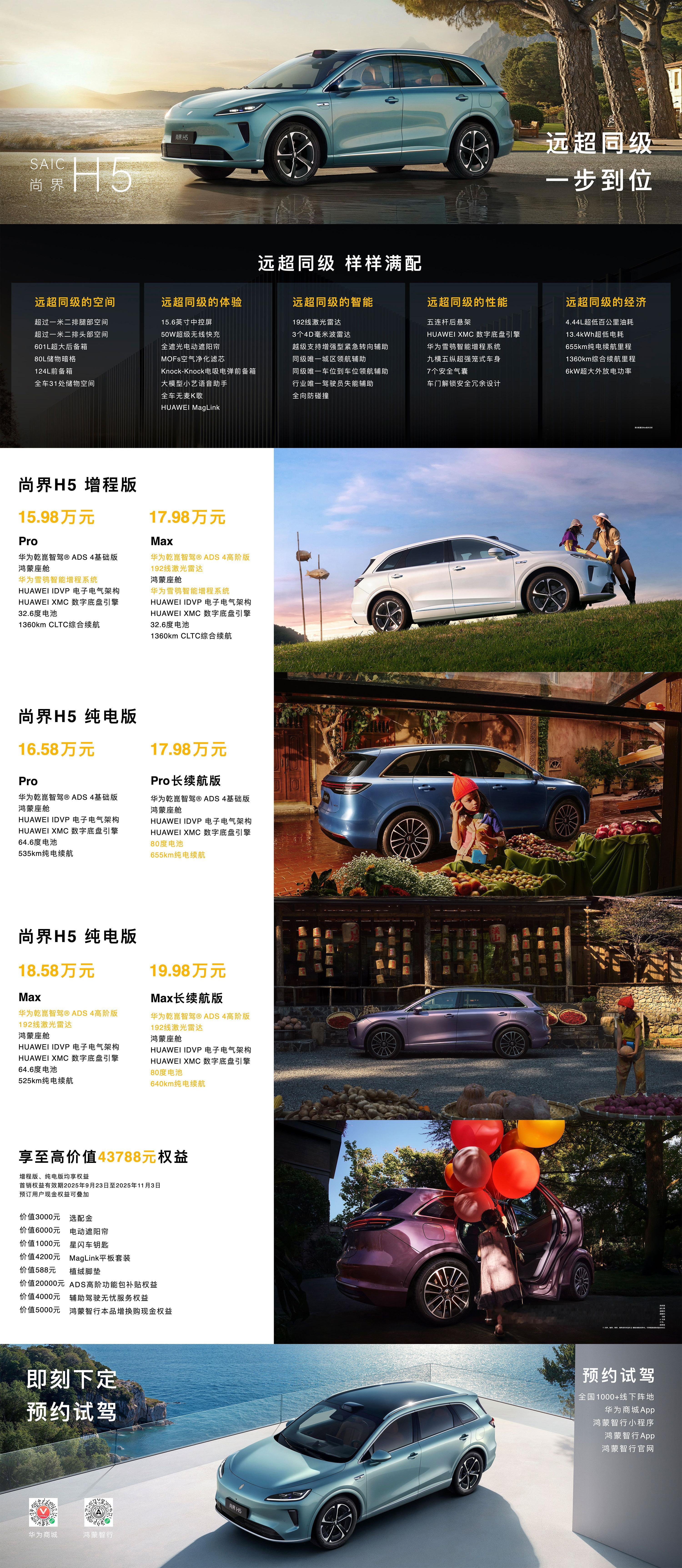 尚界H5价格也出来了，配置价格中规中矩吧​​​