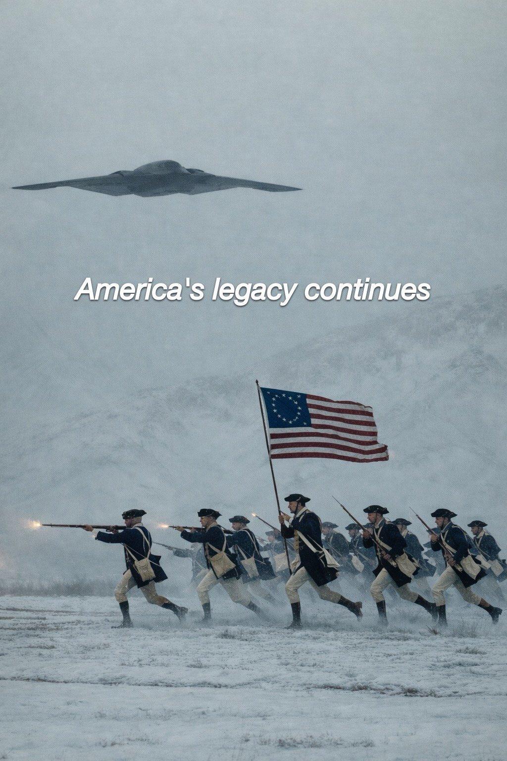 这图是想表达什么呢？[？？？]美国战争部发了一张图：America'sle