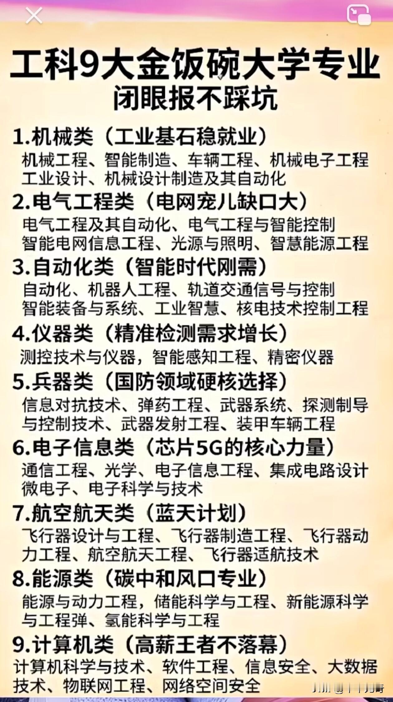 工科专业前景好，就业有保障在就业市场竞争日益激烈的今天，工科专业凭借技术壁垒