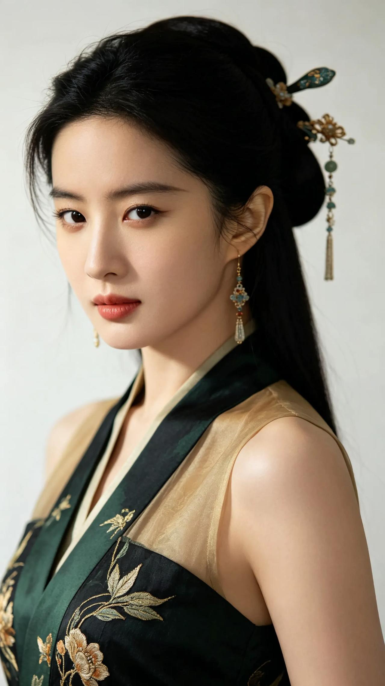 内娱从不缺美女，可刘亦菲的美始终很难复制。不光是五官出彩，难得的是骨相与气质双