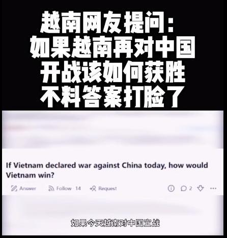 越南网友提问：如果越南再对中国开战该如何获胜？不料答案打脸了。要是中国和越南再真