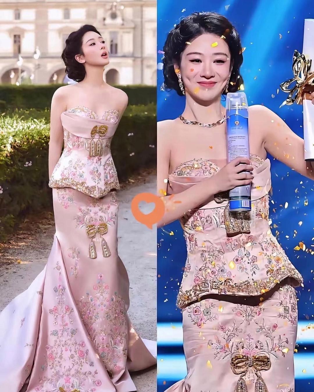 杨紫那件八十万高定礼服，被品牌方销毁了，十分可惜。其实完全可以收藏、拍卖或是做公