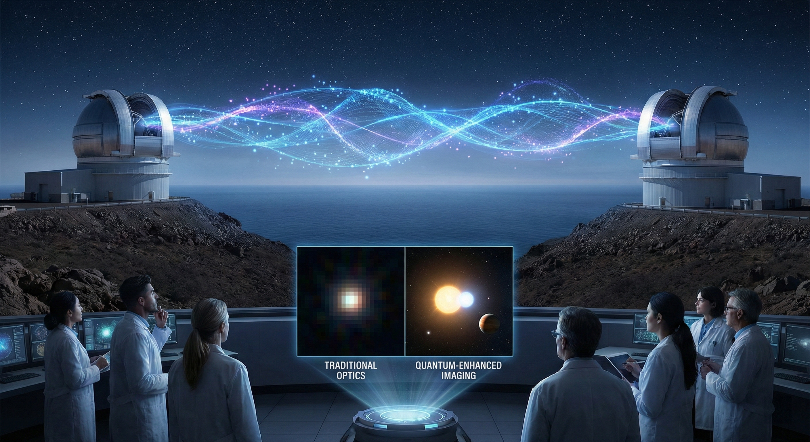 仰望星空时，我们总希望看得更清楚些。可即便动用了目前人类最尖端的望远镜，拍出来的