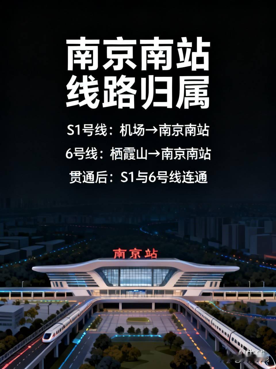 上周赶早班机从禄口回市区，特意查了下线路才反应过来，S1从禄口机场到南京南站，6