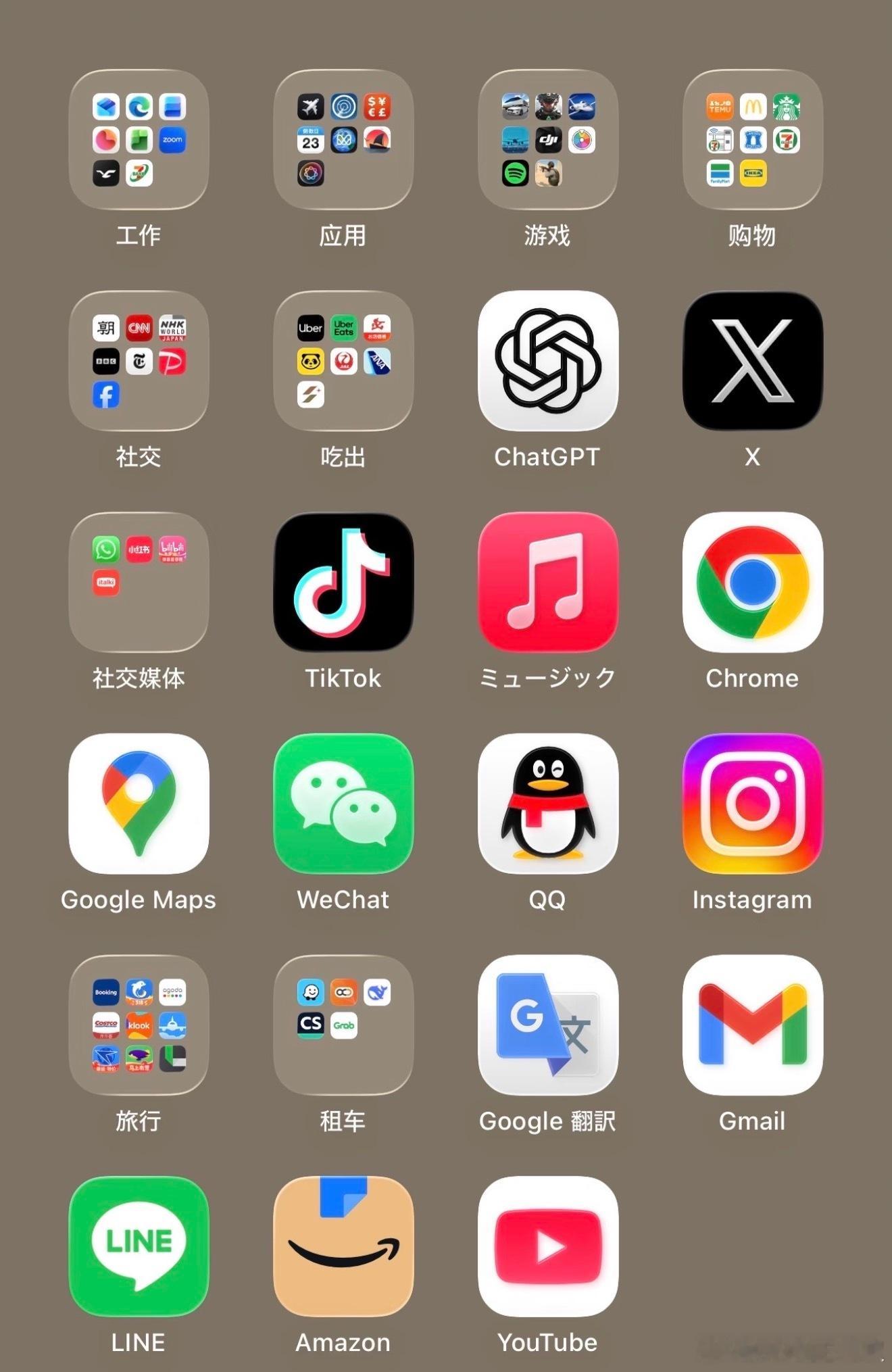 从国外回家过年的朋友发来截屏说目前这一页App至少挂了一半