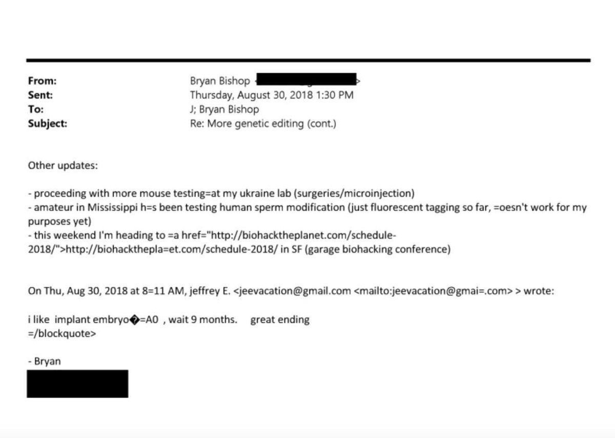 爱泼斯坦档案声称，有人向他兜售一项在乌克兰实验室制造转基因人类的计划。包括所谓“