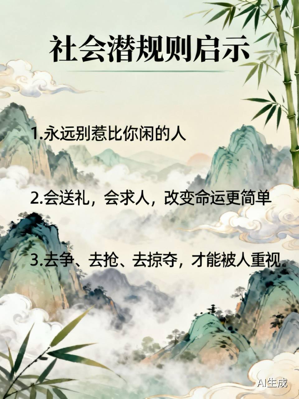 一位老前辈，酒后告诉我的一些社会潜规则，让我受益良多～1.永远别惹比你闲的人