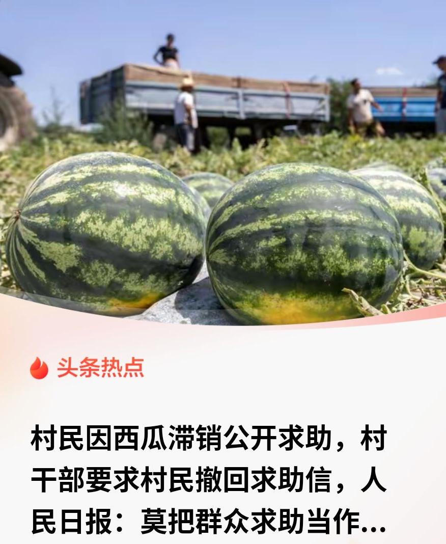 “这丢人吗？”河南，有瓜农因西瓜滞销，求助本地媒体，盼着能打开销路。谁知，村里工