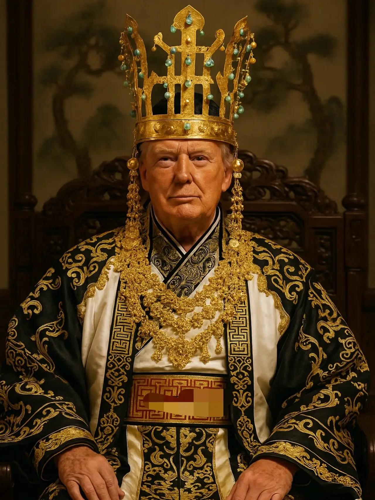 生成式AI照片成功点燃了美国人的怒火——一顶韩国总统李在明送给特朗普总统的王冠，