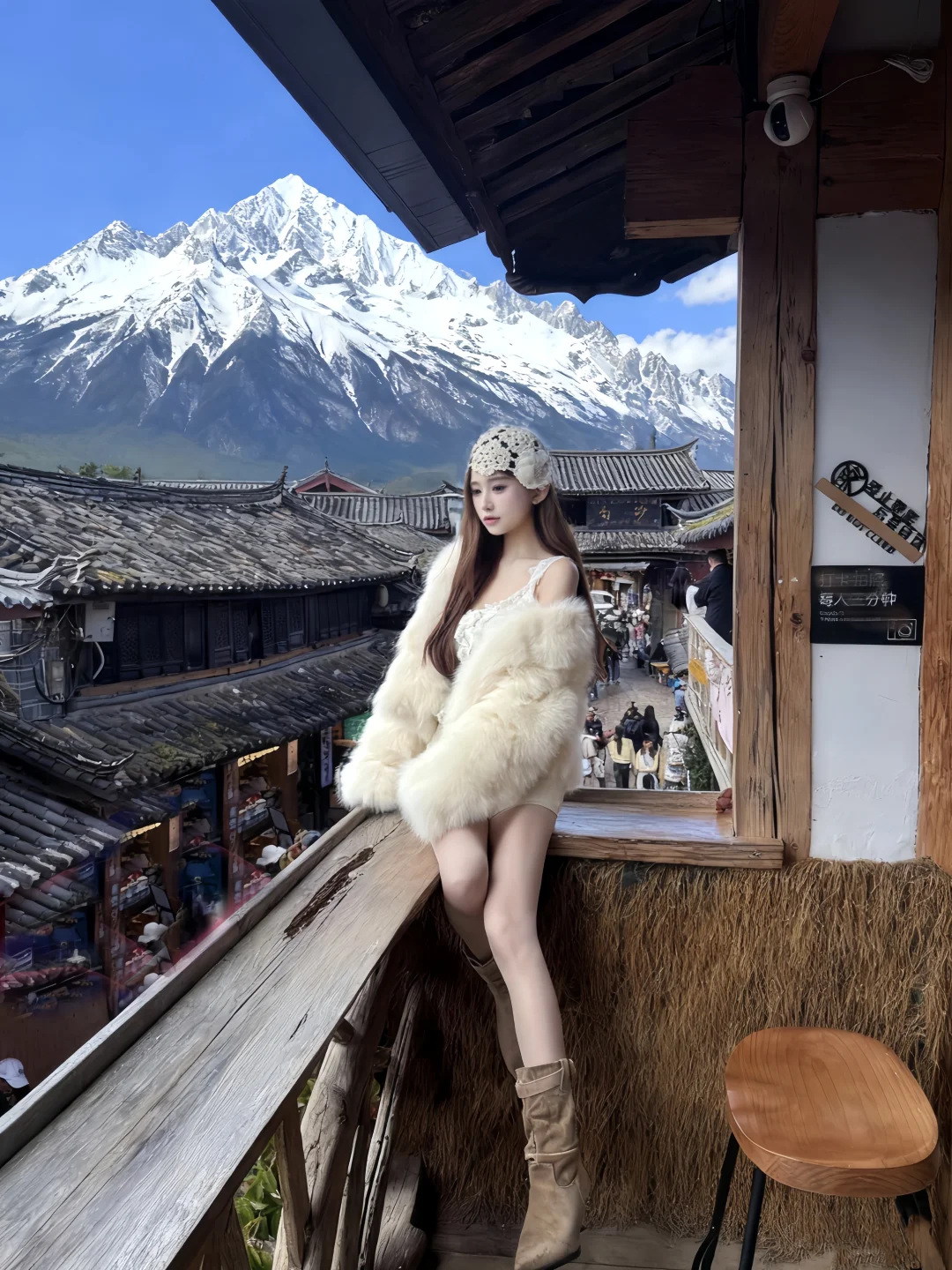 雪山脚下的白沙古镇🏔️