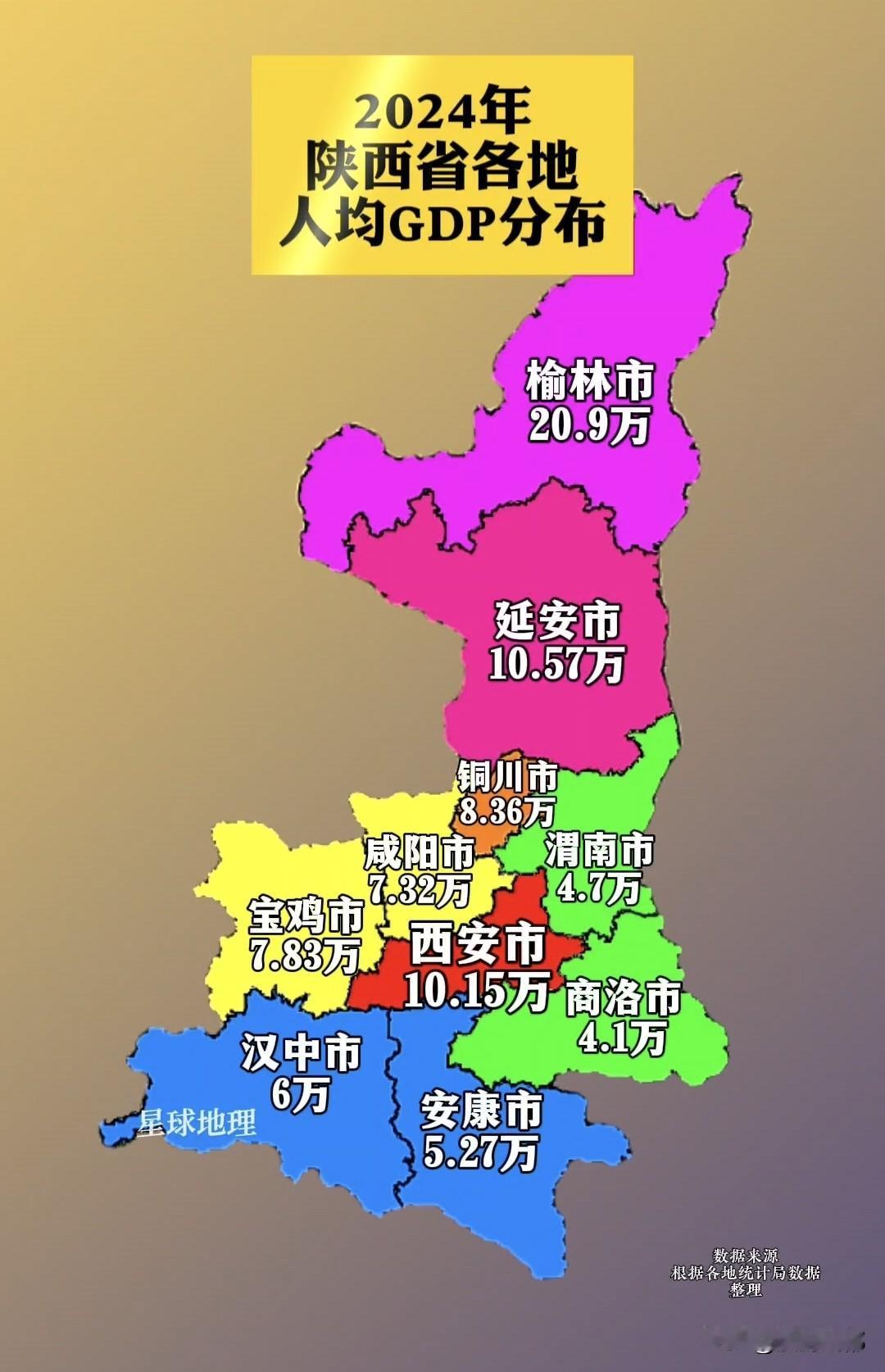 陕西经济分两类，西安与环西安贫困带和陕北矿老板土豪金！陕北的延安与榆林，位于黄