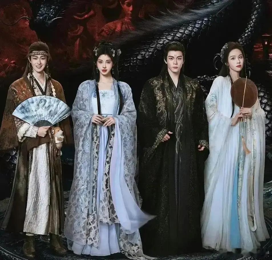 身高，成了内娱最不敢提的禁忌。看看这张海报。鞠婧祎、陈都灵、曾舜晞、田嘉瑞，四个