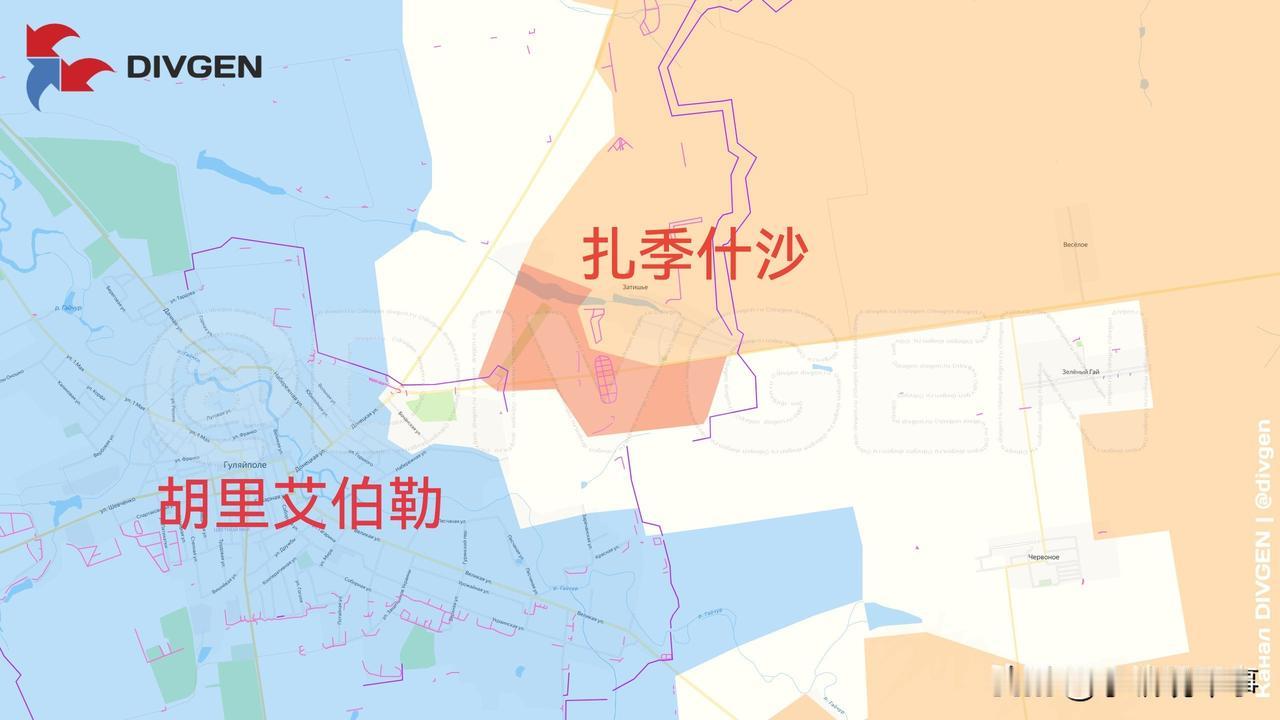 11月25日箭头社更新俄乌战报：图一：俄军向扎季什沙以西和以南推进。图二