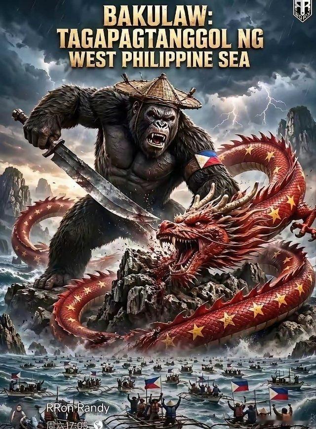 菲律宾反击的手法太拙劣，为了证明自己不是猴子，特意用漫画画出来金刚的形象来屠龙，