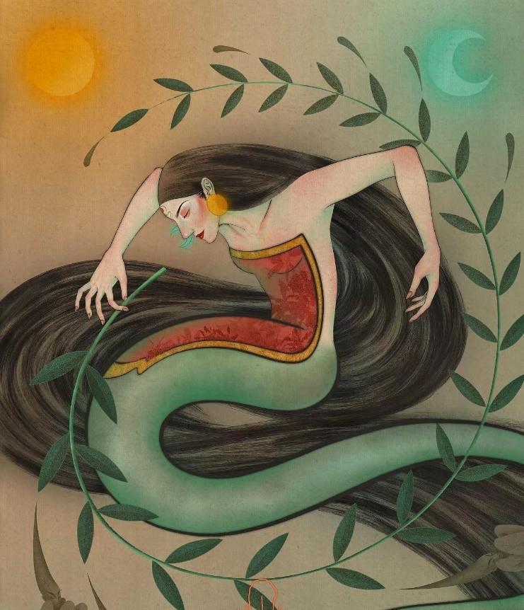 古时，有1只泥鳅修炼了400年，终于成精。刚化出人形的那天，它顺着溪水游到荷