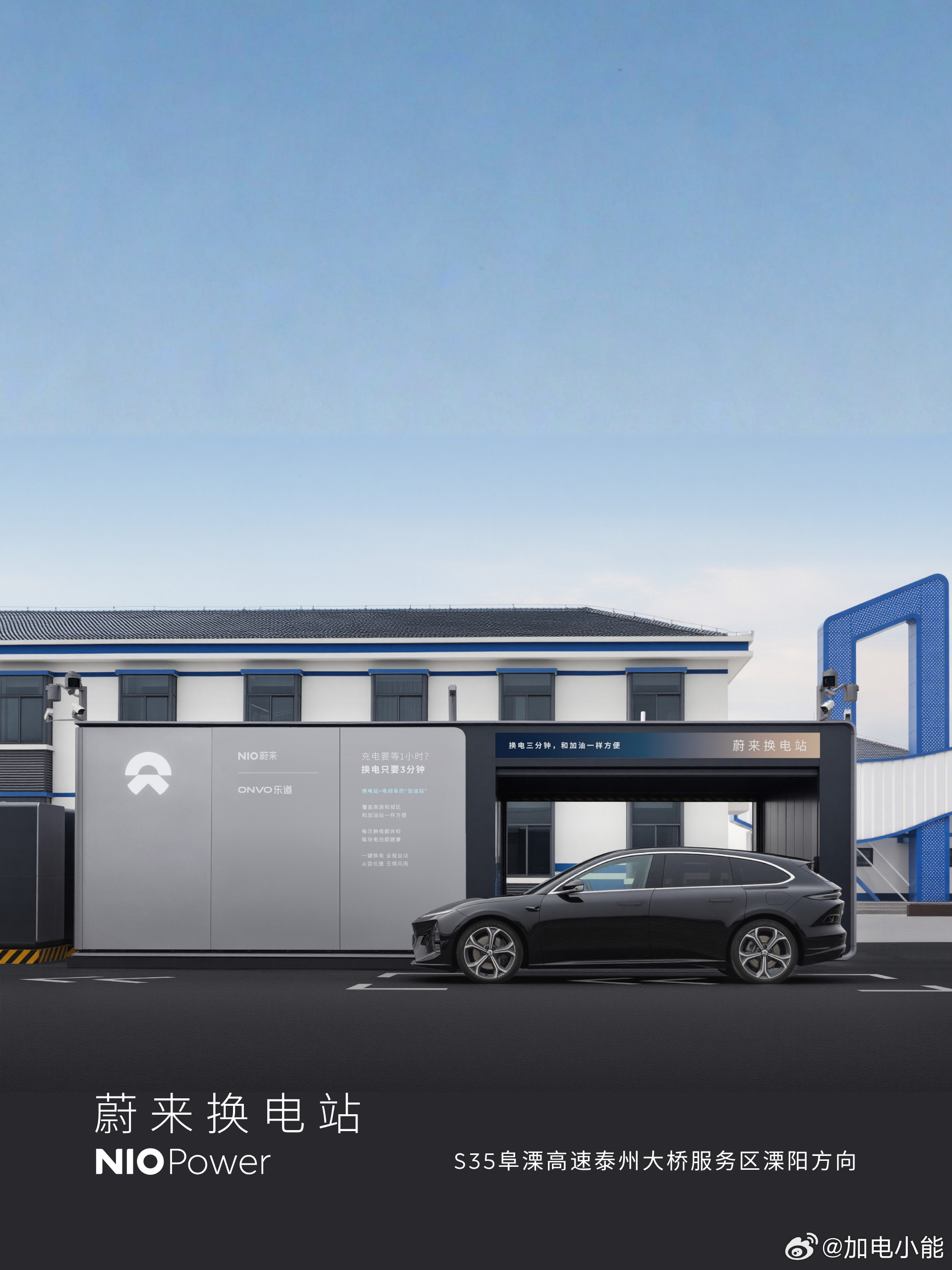 3月23日，NIOPower1站上线NO.3764蔚来换电站|S35阜