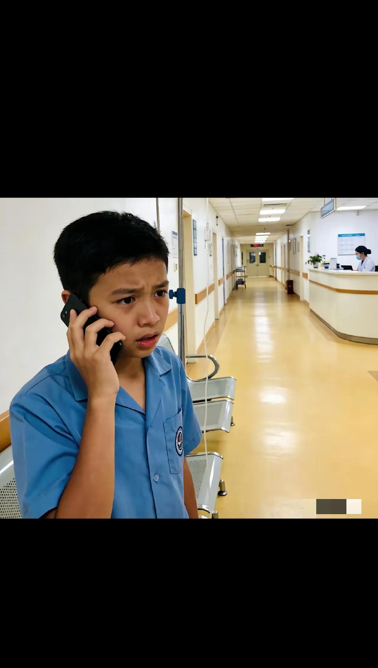 一个14岁的男孩，单亲爸爸突然晕倒要住院，他给亲戚打电话借钱，都说手头紧，走投无