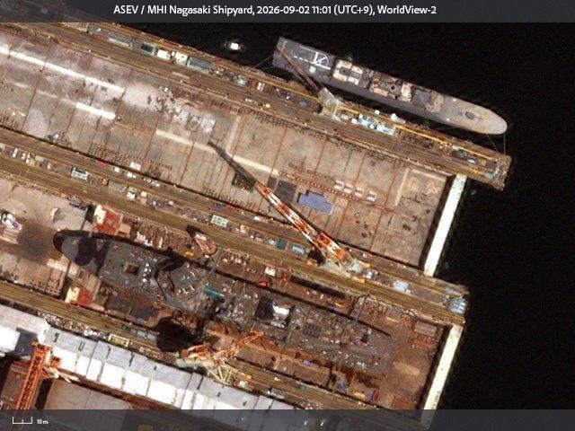 小八嘎的令和大和舰卫星图[并不简单]真的肥，为了把路基版SPY7装上军舰小八嘎也是挖空了心思[笑着哭