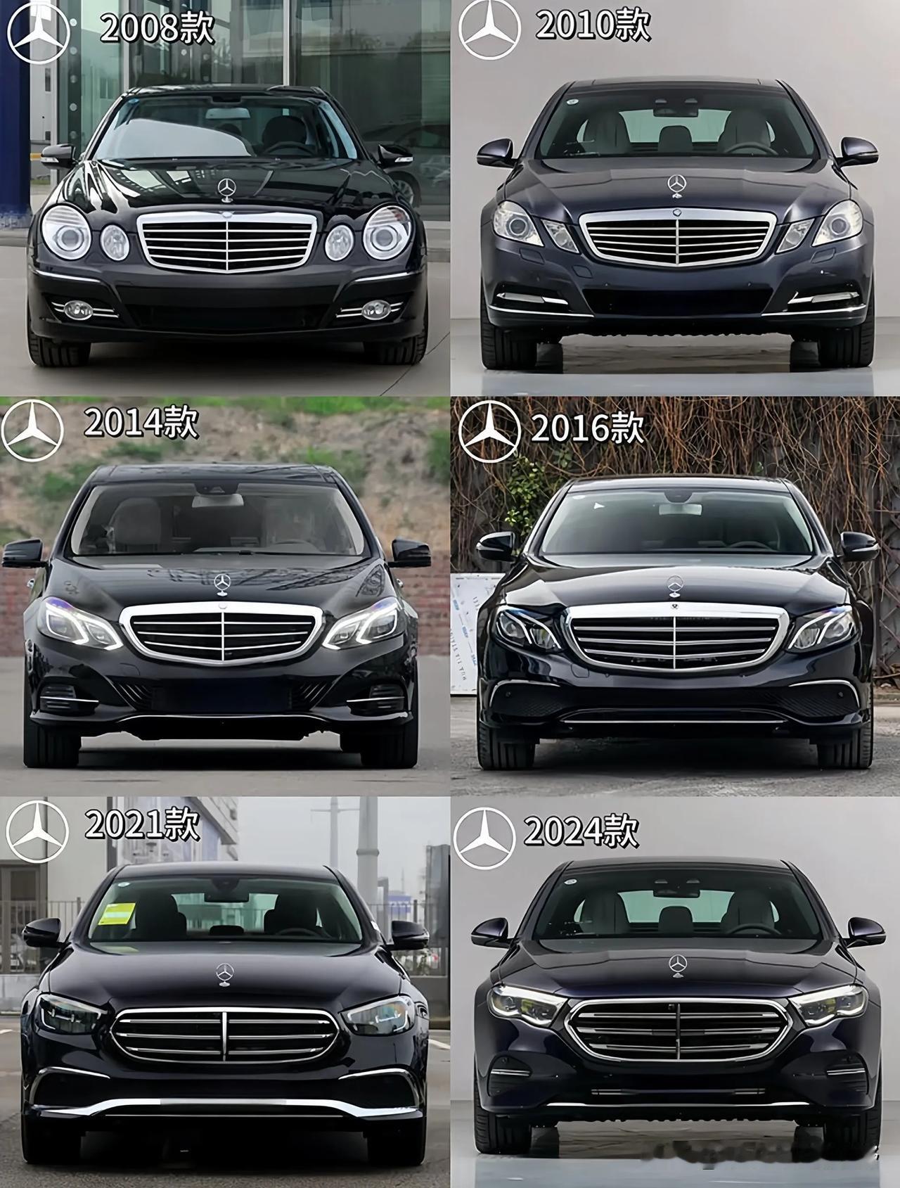 这6款奔驰e级，你觉得哪款的设计最好看？以我的眼光去看，肯定是双眼皮的奔驰e级