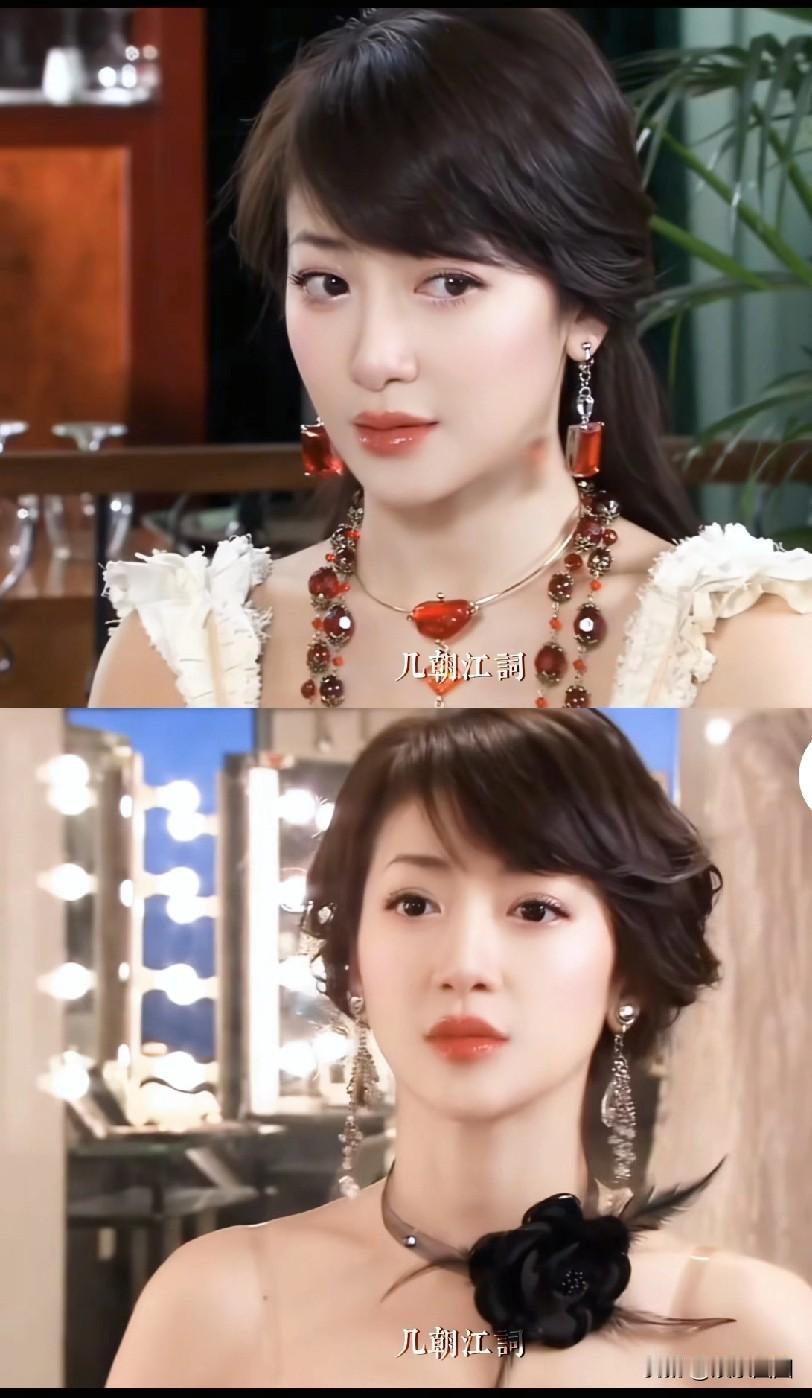 早期美女的大耳环造型，脸实在美丽，繁复夸张的首饰也只能乖乖做点缀。感觉现在好