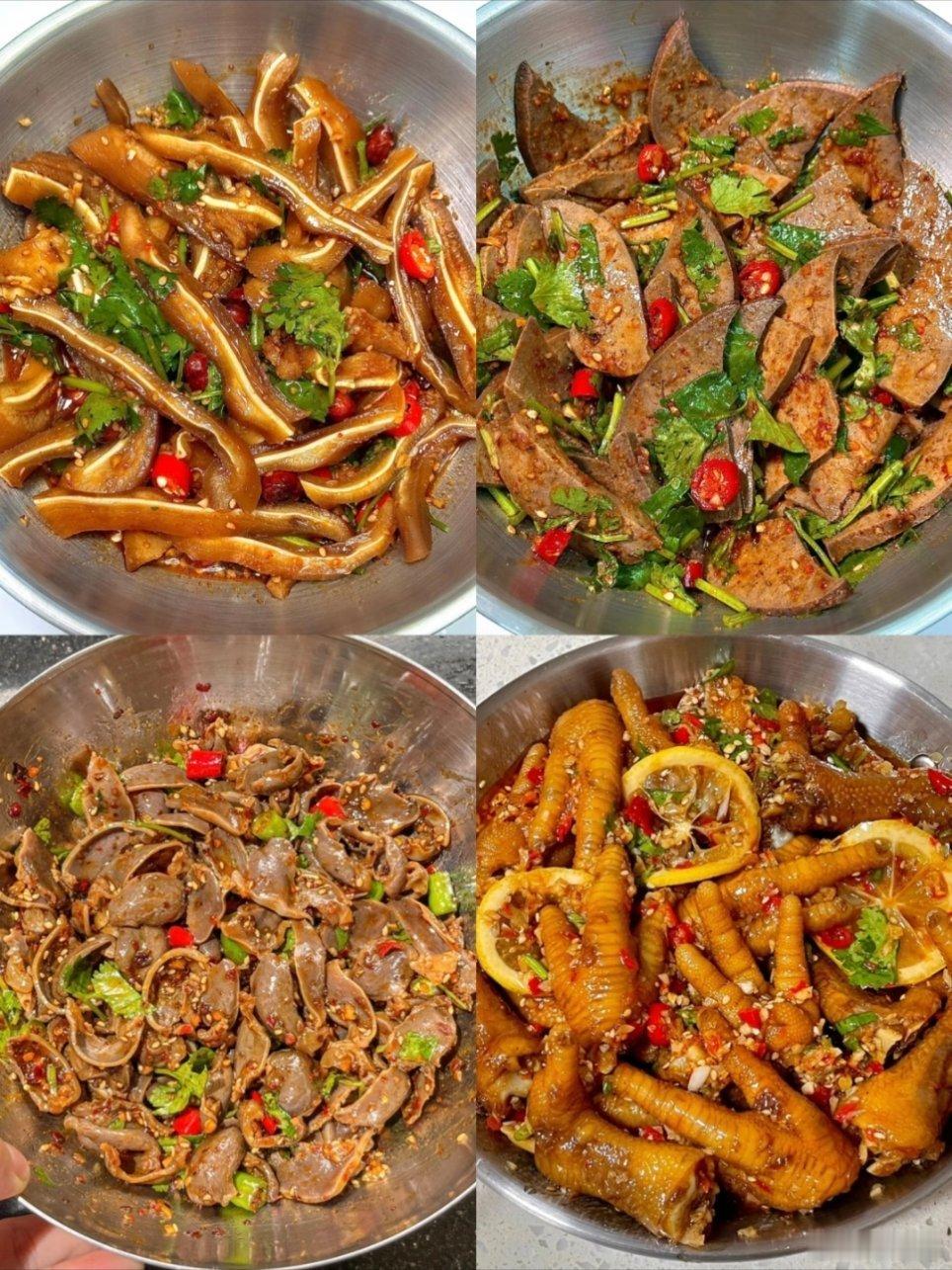 过年必备的下酒菜，猪耳朵，猪肝，鸡爪，可以卤也可以凉拌。整个好吃到停不下来。我的