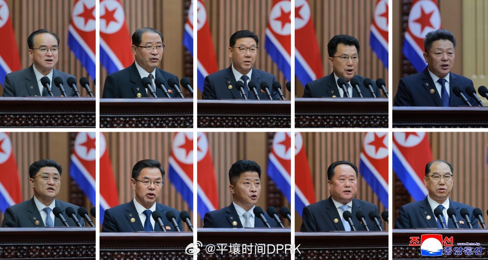 【朝鲜民主主义人民共和国第十五届最高人民会议第一次会议第二天会议举行】朝中社平壤