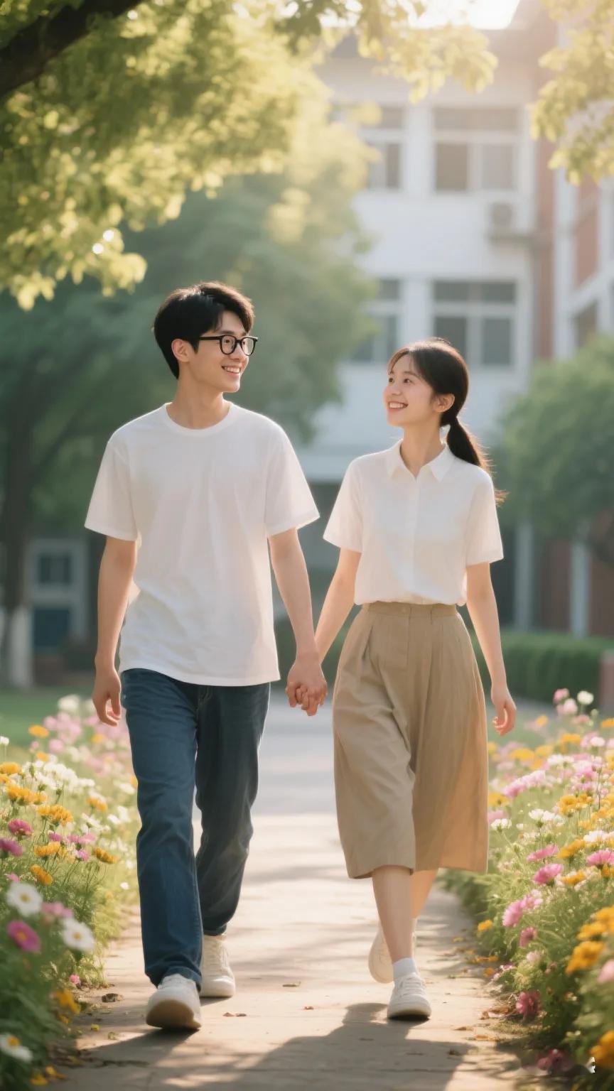 学校有一对年轻教师，男教师教数学当班主任，女教师教语文，而且是教同一个班，经常接