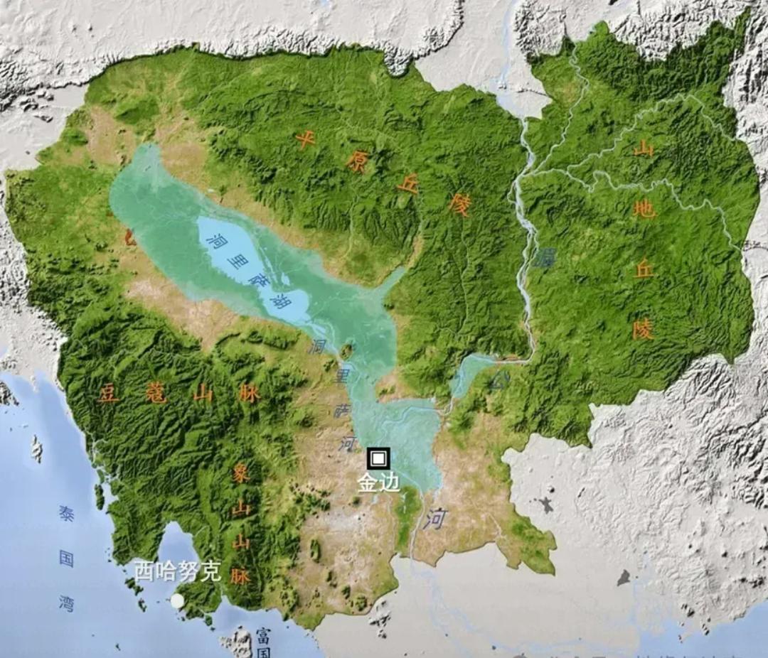 世界上五大季节湖1:洞里萨湖，旱季最小2700平方公里，雨季最大16000平