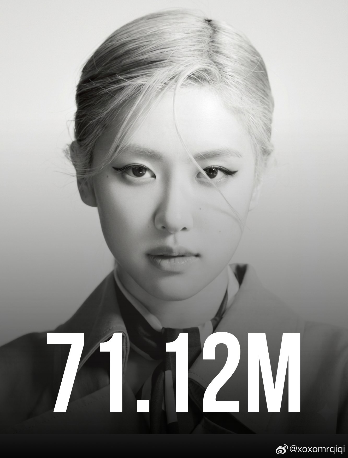 Spotify平台K‑POP女solo艺人历史峰值月听众量榜单：1.ROSÉ