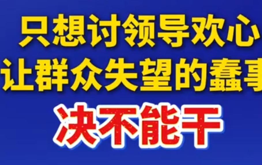 从新华上看到一句非常喜欢且无比正确的话：只想讨领导欢心、让群众失望的蠢事，决不
