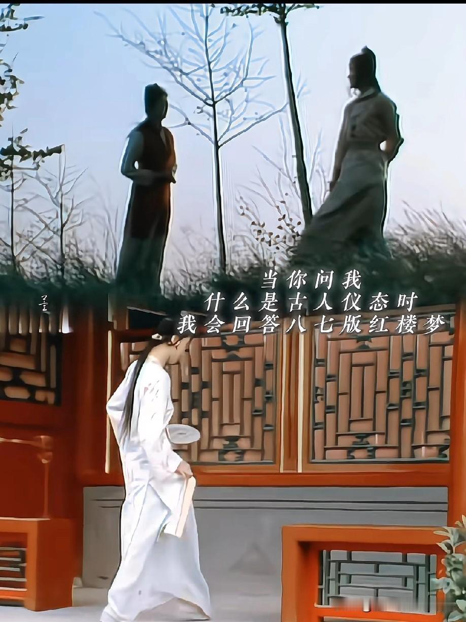 古人仪态的天花板，在我这里永远得是87版《红楼梦》！第一幕黛玉拾阶而上，那
