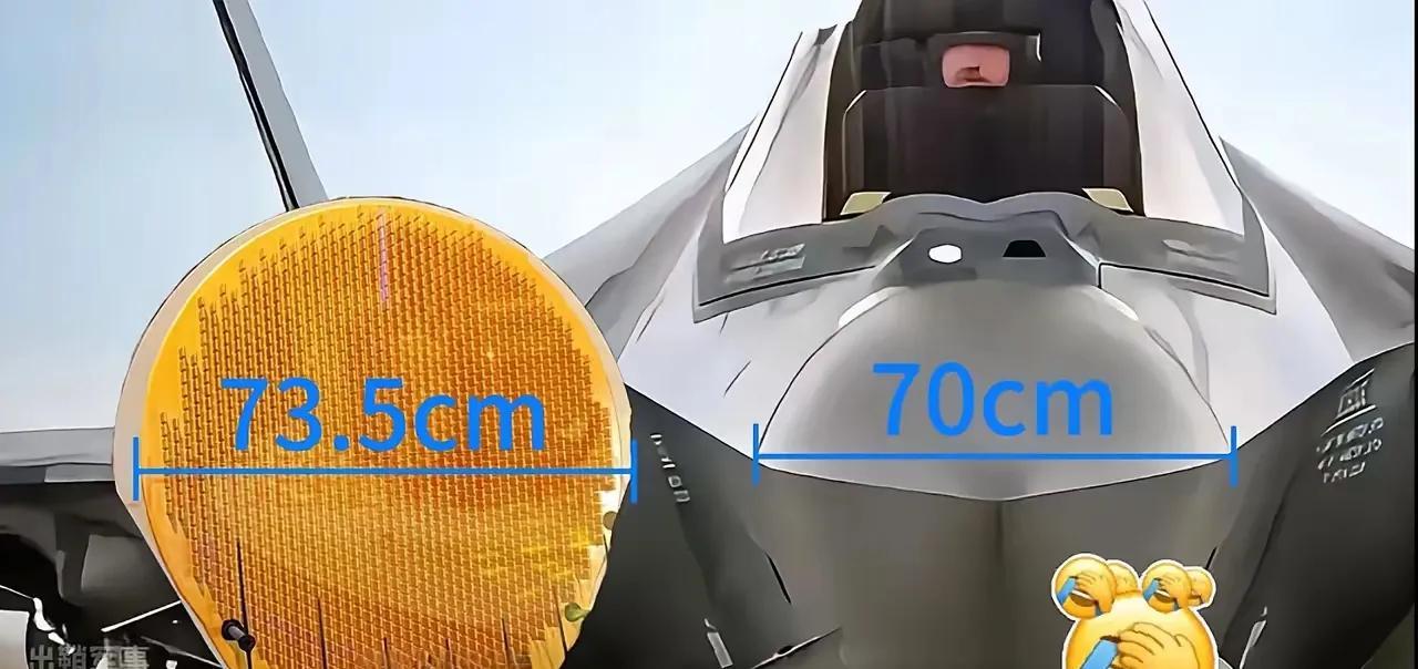 诺斯罗普公司给F35造的氮化镓雷达直径73.5厘米，而F35的机头空间只有70厘