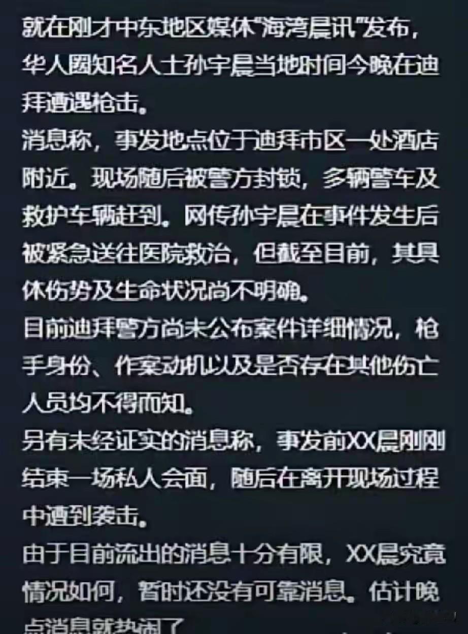 炒币是高危行业，“孙宇晨在迪拜遇袭”，其实是一条已经被证伪的假新闻，～币圈的钱