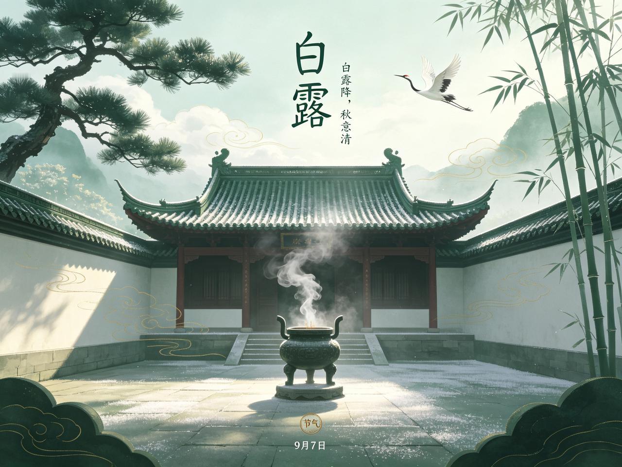 今日白露！从今天起，暑气正式退场，早晚凉气一天比一天重。老话讲："白露身不露