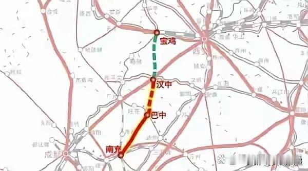 别急着订票，这条高铁还在纸上。宝汉巴南高铁最近被写进国家《中长期铁路网规划》的