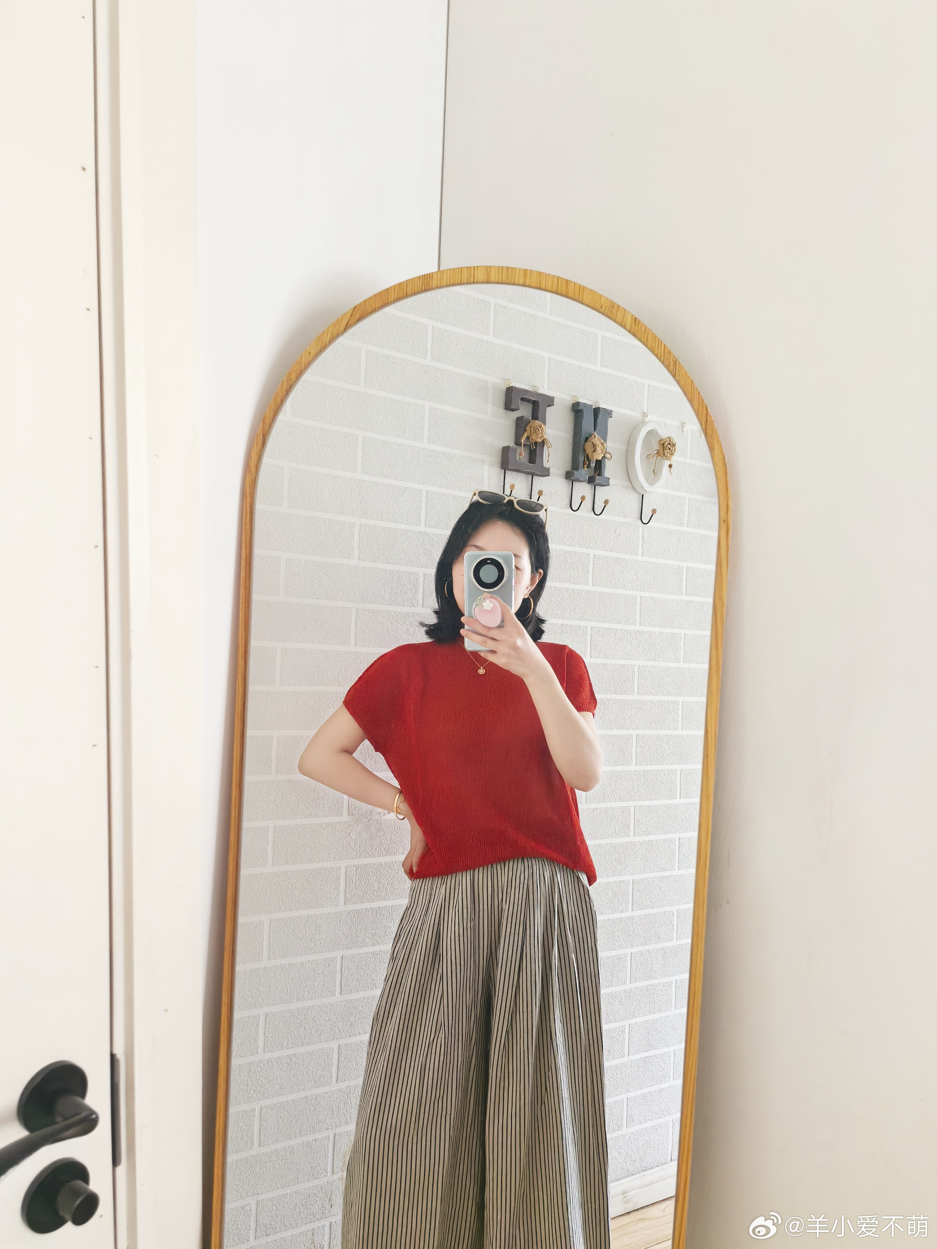 和纸纱+亚麻阔腿裤舒服又凉快，这套我敲爱啊随手拍今天穿什么ootd