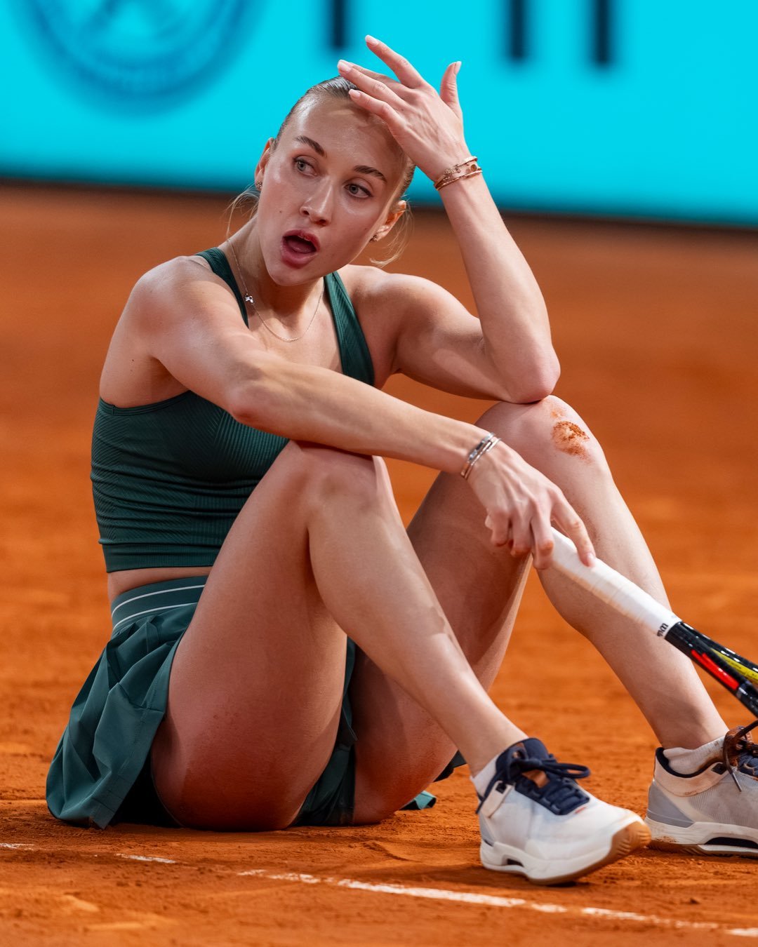 凯斯感染马德里病毒后，波塔波娃顶替了她的种子签位，从幸运落败者一举打进马德里赛8